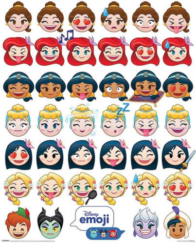 Pyramid Disney Emoji Princess Emotions Poster 40x50cm