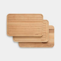 Brabantia Profile Houten Snijplanken, Set Van 3 (Voor Groente, Brood En Vlees) - Beukenhout
