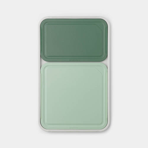 Brabantia Tasty+ Snijplankenset Plus Dienblad, 3-delig - Light Grey/jade Green/fir Green
