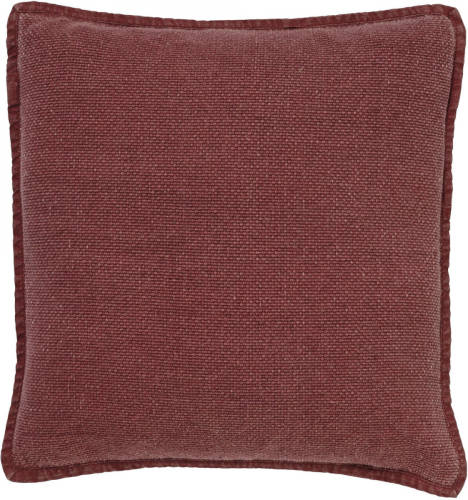 Dutch Decor Bowie - Kussenhoes Van Katoen Merlot 45x45 Cm - Rood - Rood