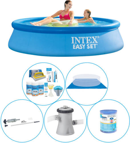 Intex Easy Set Rond 244x61 Cm - 6-delig - Zwembad Inclusief Accessoires