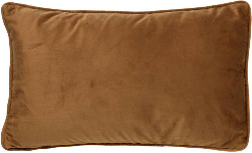 Dutch Decor Finn - Sierkussen Velvet Tobacco Brown 30x50 Cm