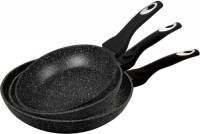 Klausberg 7290 - Koekenpannenset - Ø22 Cm & Ø24 Cm & Ø28 Cm - Marmer/keramisch - Zwart