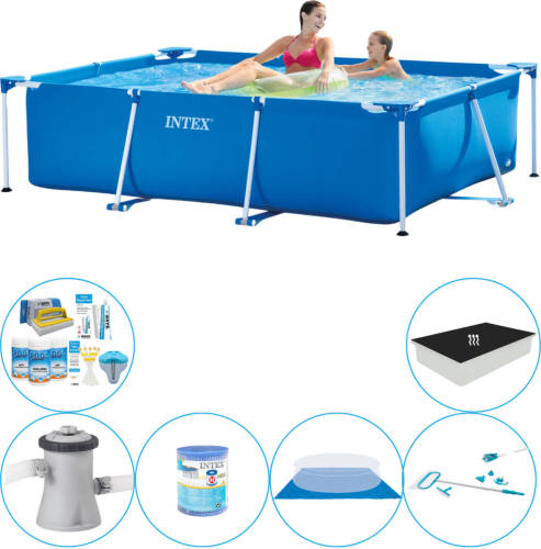 Intex Frame Pool Rechthoekig 220x150x60 Cm - Zwembad Combinatie Set