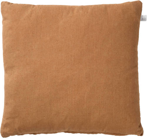 Dutch Decor Linn - Kussenhoes Linnen Tobacco Brown 45x45 Cm - Bruin