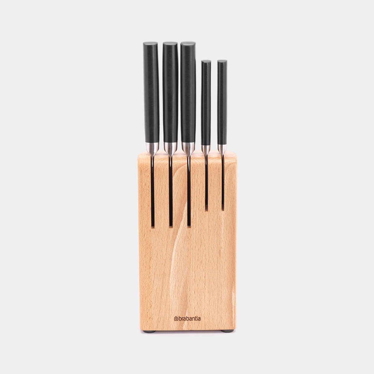 Brabantia Profile Messenblok Hout Met 5 Messen - Beukenhout