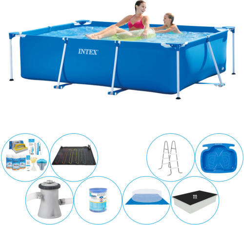 Intex Frame Pool Rechthoekig 220x150x60 Cm - Deluxe Zwembad Pakket