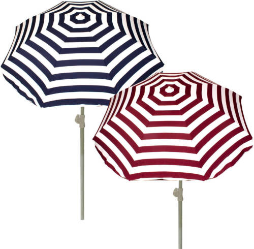 Summertime Parasol - 180 Cm - Blauw/rood