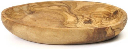 Pure Olive Wood Ovalen Schaal - Olijfhout 13cm