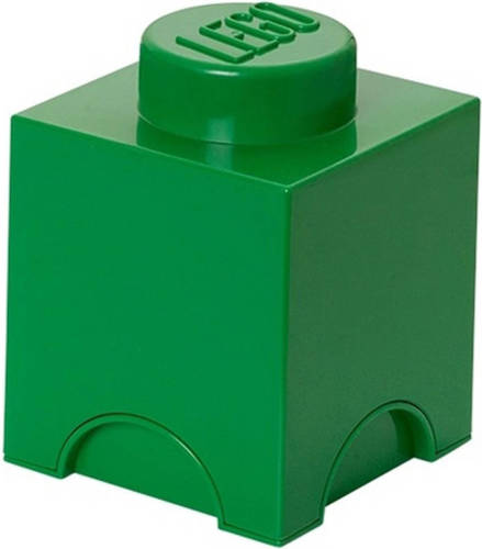 LEGO Brick 1 Opbergbox - Donkergroen