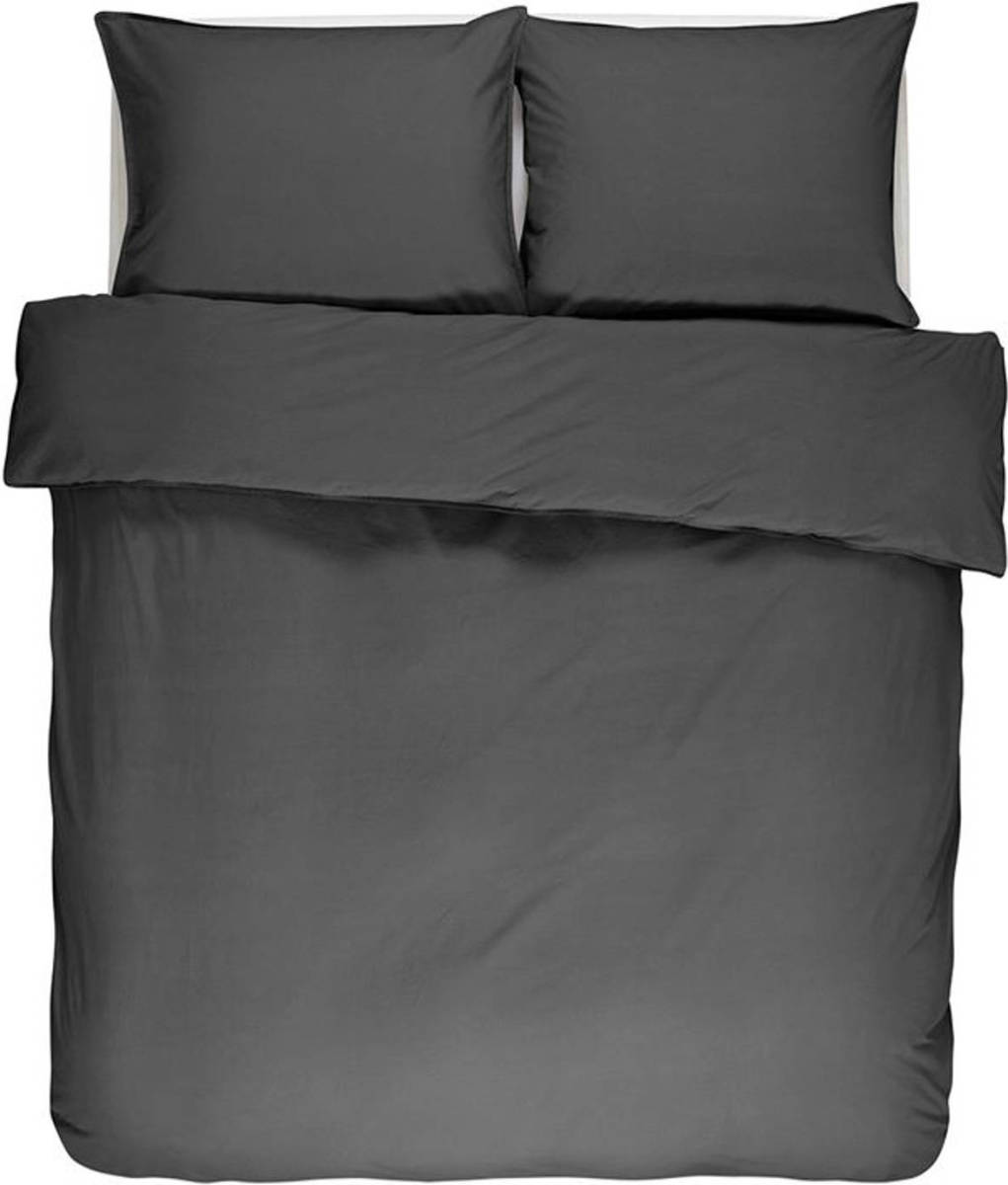 Essenza Guy Dekbedovertrek - Lits-jumeaux (240x200/220 Cm + 2 Slopen) - Katoen - Antracite
