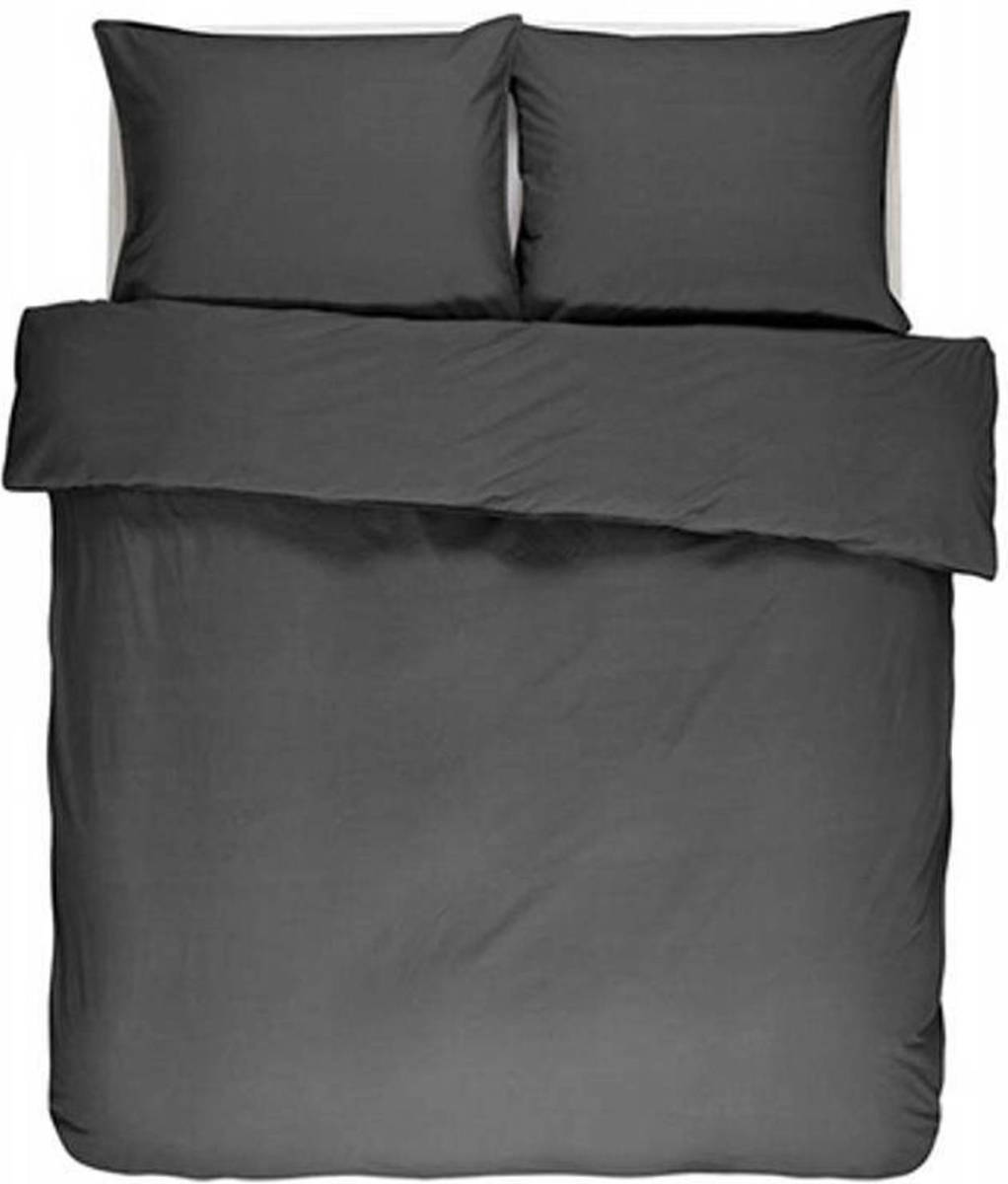 Essenza Guy Dekbedovertrek - 100% Katoen - 2-persoons (200x200/220 Cm + 2 Slopen) - 2 Stuks (60x70 Cm) - Grijs