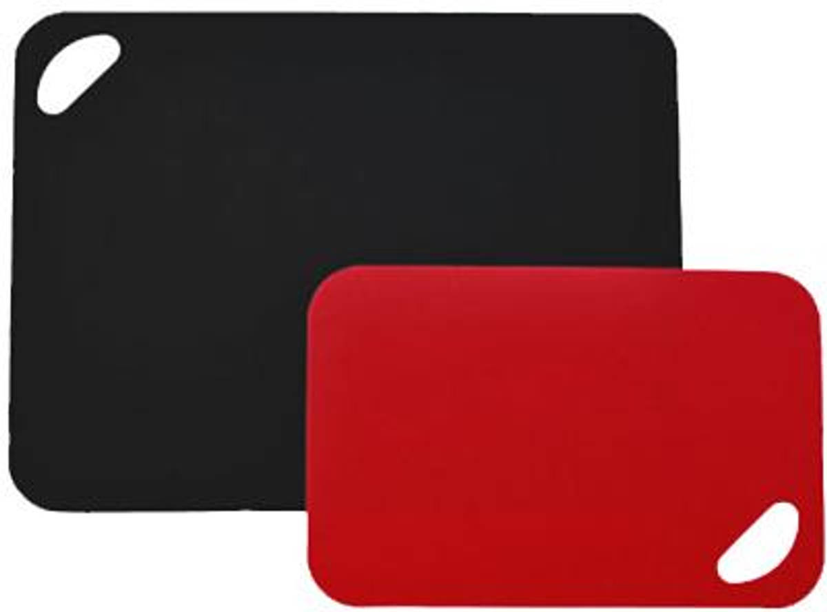 Set Van Twee Flexibele Snijmatten, Rood / Zwart - Moha
