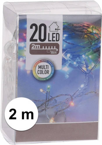 Bellatio Decorations Kerstverlichting Op Batterij Gekleurd 20 Lampjes - Lichtsnoeren