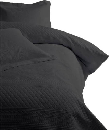 Sleeptime Blokker Bedsprei Charlene - Antraciet - 260x250 Cm