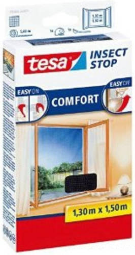 Tesa Vliegenraam 'Comfort' Zwart 1,30 X 1,50 M