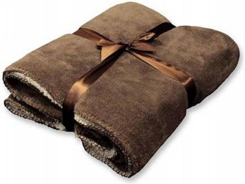 Unique Living Coby Fleece Plaid - Fleece Polyester - 130x160 Cm - Taupe