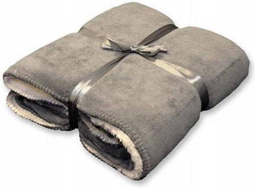 Unique Living Coby Fleece Plaid - Fleece Polyester - 130x160 Cm - Grijs