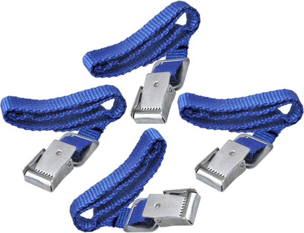 ProPlus Fietsriempjes Met Metalen Gesp 40 Cm Blauw 4 Stuks