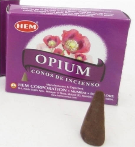 Hem Wierook Kegeltjes Opium - Wierookstokjes