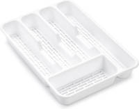 Forte Plastics Bestekbak/bestekhouders 5-vaks Wit 27 X 33 X 4,5 Cm - Bestekbakken