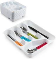 Forte Plastics Bestekbak/bestekhouders 5-vaks Wit 27 X 33,5 X 4,5 Cm - Bestekbakken