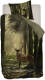 Snoozing Sunrise Forest dekbedovertrek - 1-persoons (140x200/220 cm + 1 sloop) - Katoen - Multi