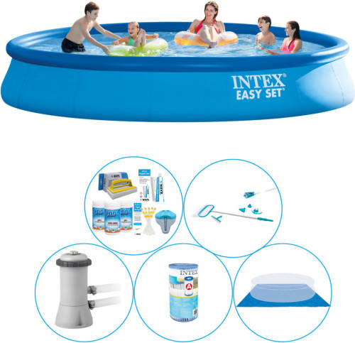 Zwembad Inclusief Accessoires - 6-delig - Intex Easy Set Rond 457x84 Cm