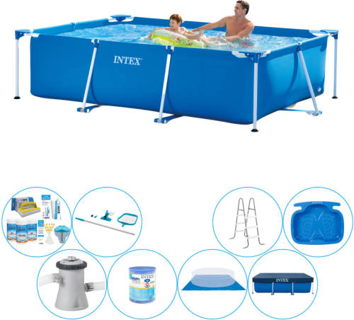 Intex Frame Pool Rechthoekig 260x160x65 Cm - Zwembad Bundel