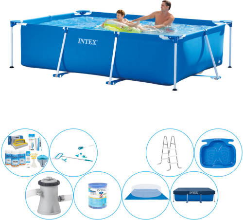 Intex Frame Pool Rechthoekig 260x160x65 Cm - Alles In 1 Zwembad Pakket