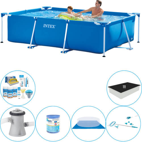 Intex Frame Pool Rechthoekig 260x160x65 Cm - Zwembad Combinatie Set