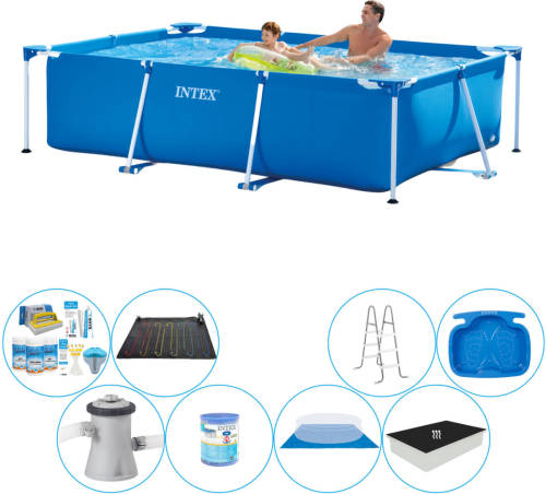 Intex Frame Pool Rechthoekig 260x160x65 Cm - Deluxe Zwembad Pakket