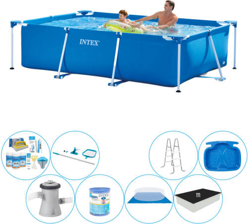 Intex Frame Pool Rechthoekig 260x160x65 Cm - Deluxe Zwembad Set