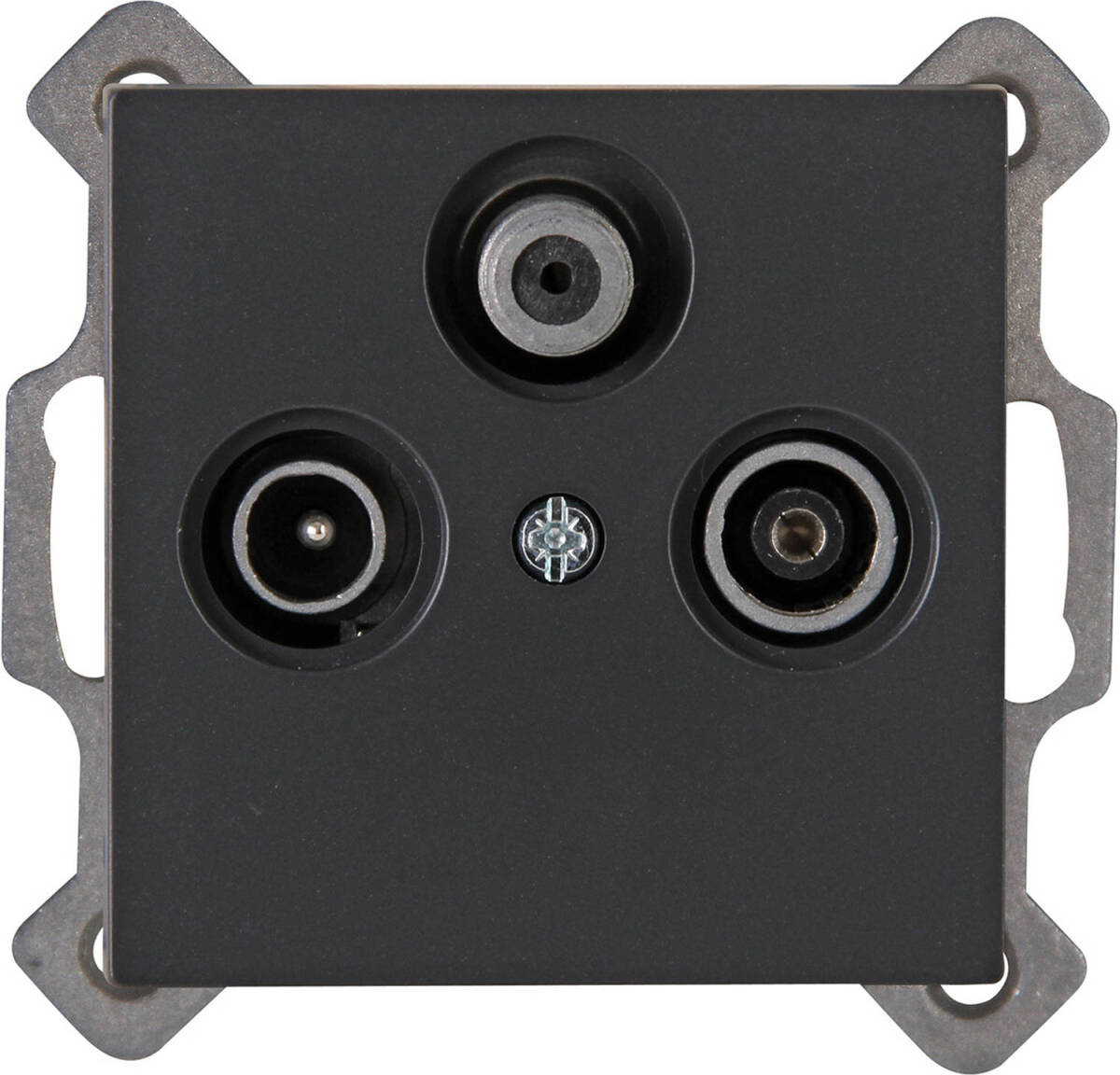 Kopp - Televisie/radio/satelliet Contactdoos - Wandcontactdoos Coax - Athenis - Inbouw - Mat Antraciet