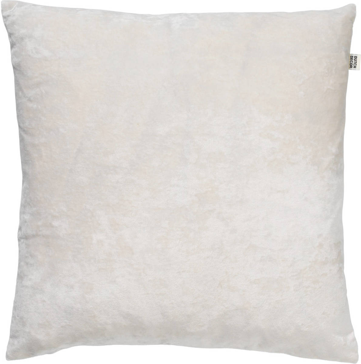 Dutch Decor Sky - Kussenhoes Velvet Snow White 45x45 Cm - Wit - Wit