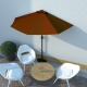 VidaXL Balkonparasol Half Met Aluminium Paal 270x135x245 Cm Terracotta