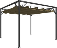 VidaXL Tuinprieel Met Uittrekbaar Dak 180 G/m² 3x3 M Taupe