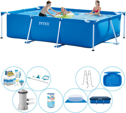 Intex Frame Pool Rechthoekig 300x200x75 Cm - Zwembad Bundel