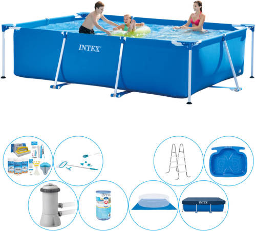 Intex Frame Pool Rechthoekig 300x200x75 Cm - Alles In 1 Zwembad Pakket