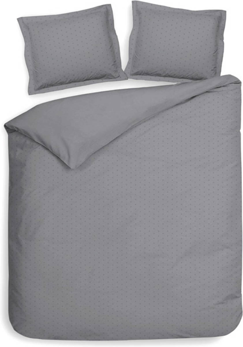 Heckett & Lane Dekbedovertrek Punto - Glacier Grijs - 1-persoons 140x200/220 Cm