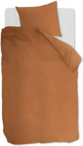 Ambiante Cotton Uni Dekbedovertrek - 1-persoons (140x200/220 Cm + 1 Sloop) - Katoen - Orange