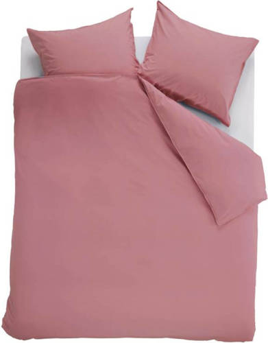 Ambiante Cotton Uni Dekbedovertrek - 2-persoons (200x200/220 Cm + 2 Slopen) - Katoen - Pink