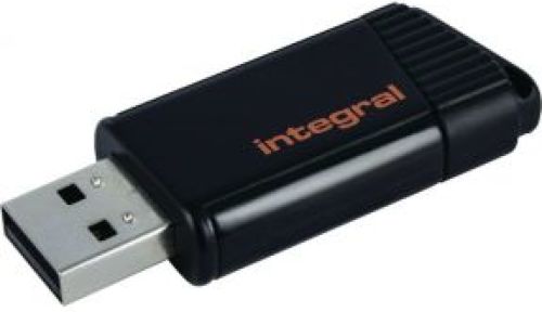 Integral Pulse 32GB USB 2.0 Type-A Zwart, Oranje USB flash drive