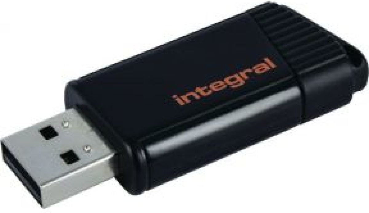 Integral Pulse 32GB USB 2.0 Type-A Zwart, Oranje USB flash drive