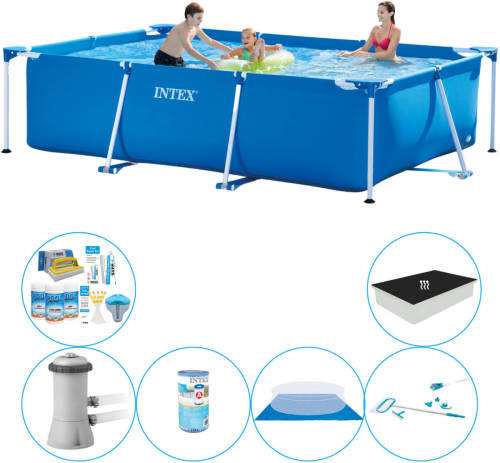 Intex Frame Pool Rechthoekig 300x200x75 Cm - Zwembad Combinatie Set