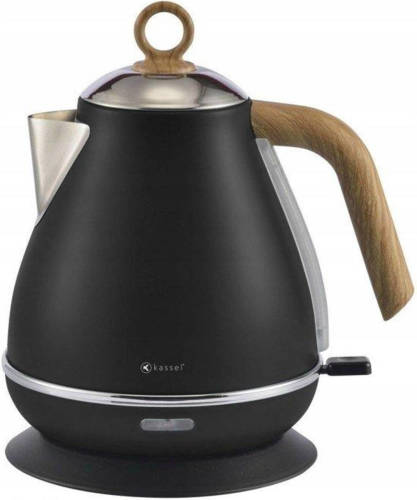 Kassel - Retro Waterkoker - 1,7l - Rvs - Zwart