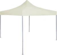 VidaXL Partytent Professioneel Inklapbaar 2x2 M Staal Crème