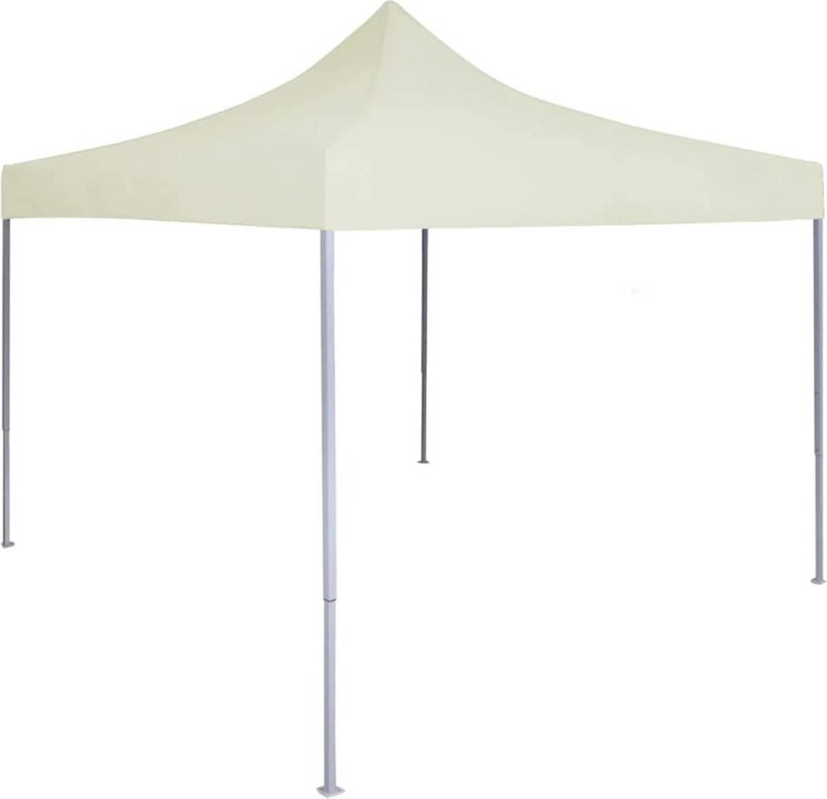 VidaXL Partytent Professioneel Inklapbaar 2x2 M Staal Crème