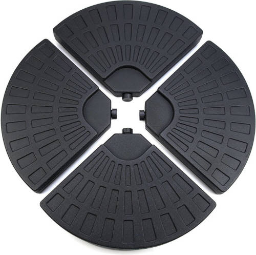 Lizzely Garden & Living Parasolvoet 4 Stuks Zwart