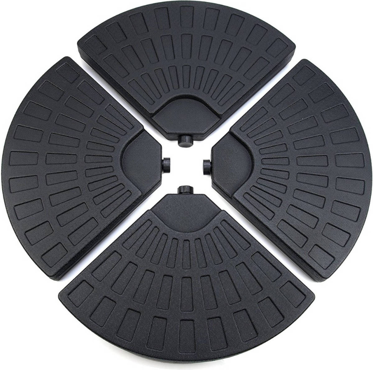 Lizzely Garden & Living Parasolvoet 4 Stuks Zwart